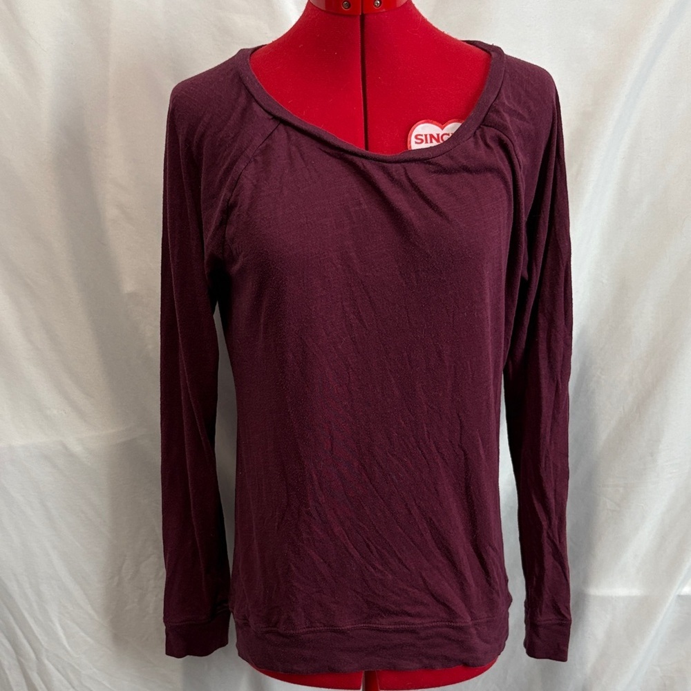 Victoria's Secret Deep Burgundy Long Sleeve Tee XS42